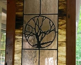 Stained Glass Wood Framed Decor.