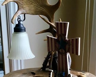 Antler lamp.