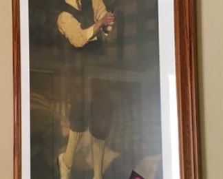 Large Signed Payne Stewart  Print & signed Payne Stewart Card.