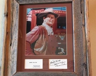 Signed John Wayne "Alamo" framed picture.