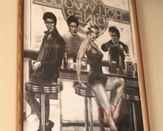 Hollywood Diner Picture, Marilyn Monroe, Elvis Presley, James Dean, & ?