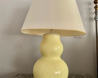 $550  Pair of Roy Hamilton Studios ceramic lamps.  32"H with the shade