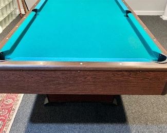 $450 Pool table. 31.5"H x 84.5"L x 46"W; INCLUDES PING PONG TOP
