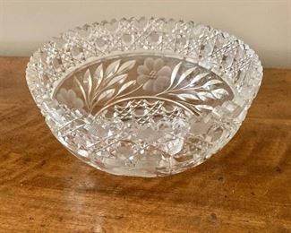 $50  Crystal bowl #1. 3.75"H x 8"D 