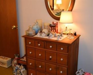 Solid Pine Chest with Mirror 32" W X 19" D X 36" T