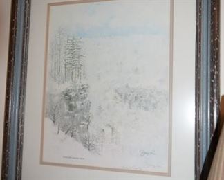 Cloudland Canyon Snow by Jerry Pace 23 X 27