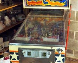 1977 Evel Knievel Pinball Machine, 72" x 30.5" x 54"