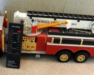 Bright Battery Powered New York Fire Department Snorkel Unit Fire Truck, 28" Long, With Remote