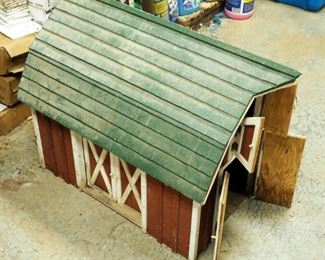 Handcrafted Miniature Wood Barn With Working Barn Doors, 24" x 32" x 22"