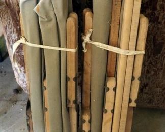 Vintage Military Style Folding Cots, QTY. 2