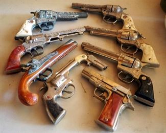 Vintage Cap Gun Collection, Including Stallion 38, Texan Junior, Dyna-Mite, Trooper, Hubley, And More, Qty 10
