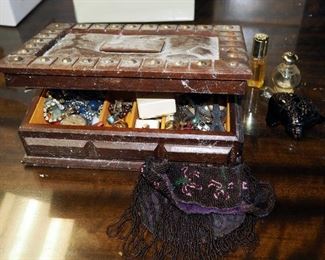 Masonic 10k Gold Ring, Sterling Silver Ring, Sterling Silver Fork & Spoon, Costume Jewelry, Perfume Bottles, And More, Jewelry Box Included