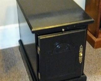 Black Cabinet w/ Pull Out Shelf