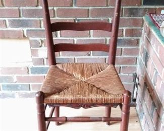 Pressed Back Oak Chair