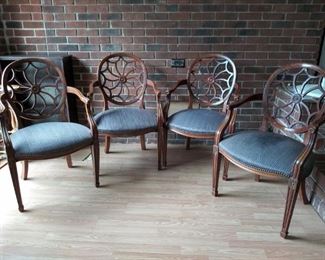 Anthemion Hepplewhite Style Chairs