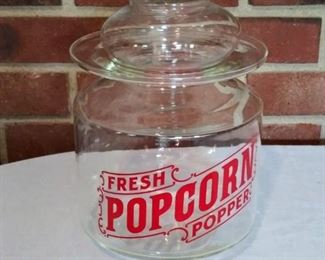 Glass Popcorn Jar w/ lid