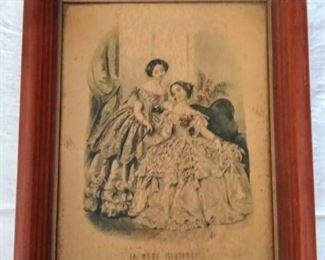 La Mode Illustree Victorian Women Framed Print