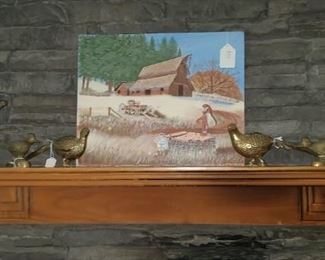 Brass Figurines - Deer, Owls, Pheasants and Eagle