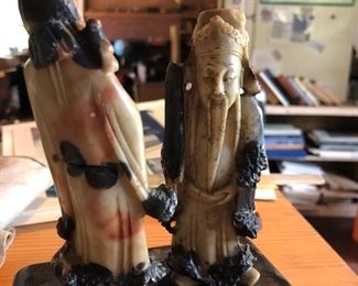 Qing soap stone Chinese antique figures