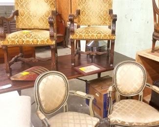 upholsetered chairs, french chairs, english chairs