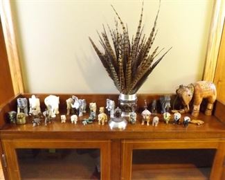 Collection of Metal Stone Wood etc. Elephant Figurines
