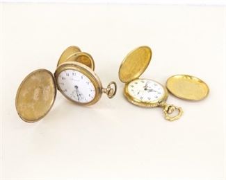 Antique Gold Plated Admiral and Arnex Pocket Watches

