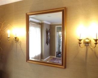 Wood Framed Room Wall Mirror
