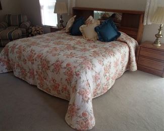 king size bedding shown on bed