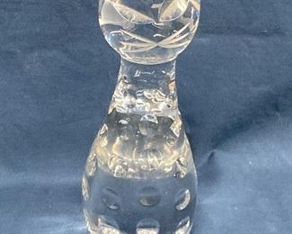 VTG Spoke cat crystal paperweight ONLY ==> $25