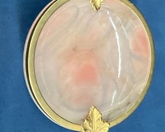 Alt-view: VTG Pink Alabastar ashtray from ITALY  0nly ===>  $23