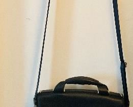 VTG TUMI Black Leather messenger laptop bag. ===> $175