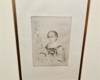 “Mlle. Nathalie Wolkoska”
Original etching from a cancelled plate ===> $750/OBO