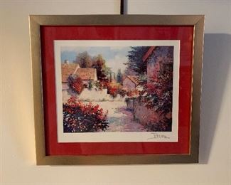 Framed “Village ViewIII” by Alex Perez ===> $50