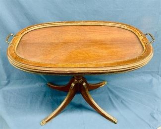 Alt-View: Antique Occassional Table with handles tray ===> $150