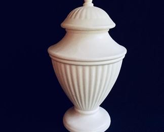 White bone porcelain urn with Lid ===> $35