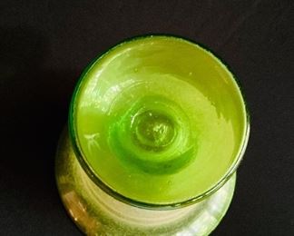 Alt-View: Bombay Green glass vase ===> $25