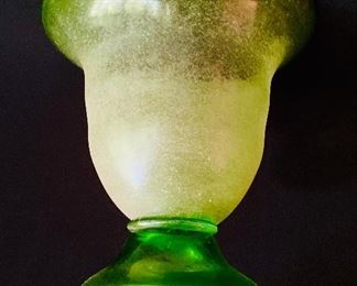 Alt-View: Bombay Green glass vase ===> $25