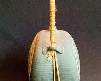 Alt-View: Raku pottery water jug with handle ===> $50