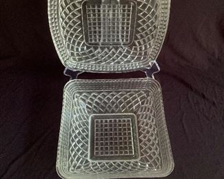 VTG Anchor Hocking square plate with matching fruit bowl ===> $60