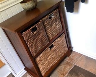small basket cabinet