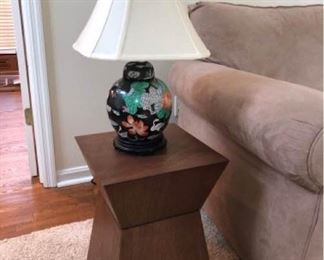 Contemporary Side Table and Lamp