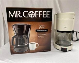 Mr. Coffee and Braun Coffeemakers