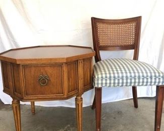 Octagonal Side Table and Chair
