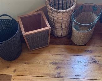 Baskets and garbage cans