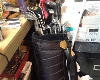 Golf clubs and bag including a big Bertha