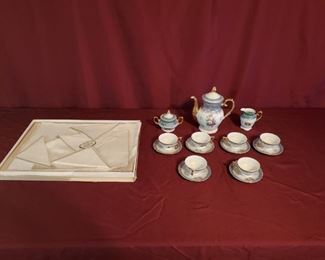 China Tea Set and Linen