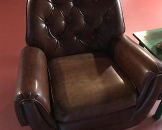 $100.00  MINUS 50% = $50.00  FINAL - Vintage Swivel Rocker. (Not leather but  looks like leather and is in great condition)