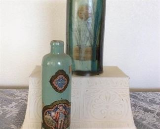 RH533 Water Color Pottery and Beameister Wine Container