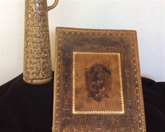 RH537Beer Stein and Leather Sketch Pad Cover