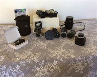 RH544 Canon AE1 Camera and Variety Lenses